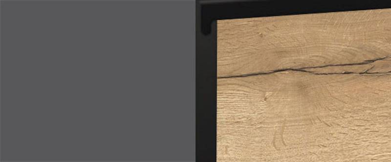 Feldmann-Wohnen Klapphängeschrank Treviso (1-St) 90x32,5x36cm grifflos lava - Halifax Eiche-schwarz (TR-W4B/90) von Feldmann-Wohnen