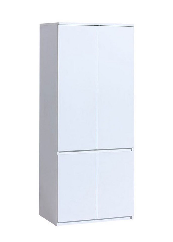 Feldmann-Wohnen Kleiderschrank Arcca (1-St) 80cm 4-türig weiß von Feldmann-Wohnen