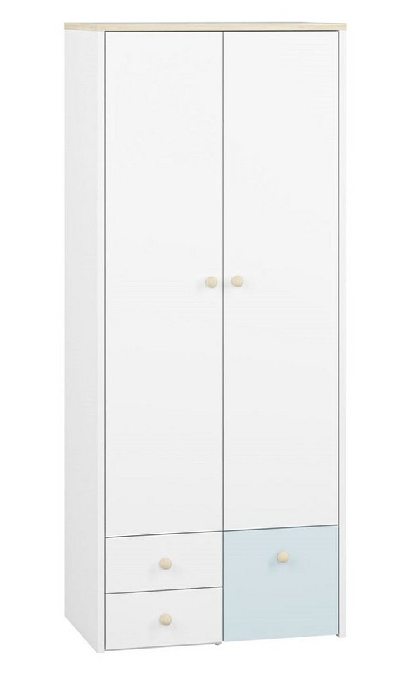 Feldmann-Wohnen Kleiderschrank ELMO (Schrank) B/T/H: 80 cm x 51 cm x 193 cm - Farbabsetzung wählbar von Feldmann-Wohnen