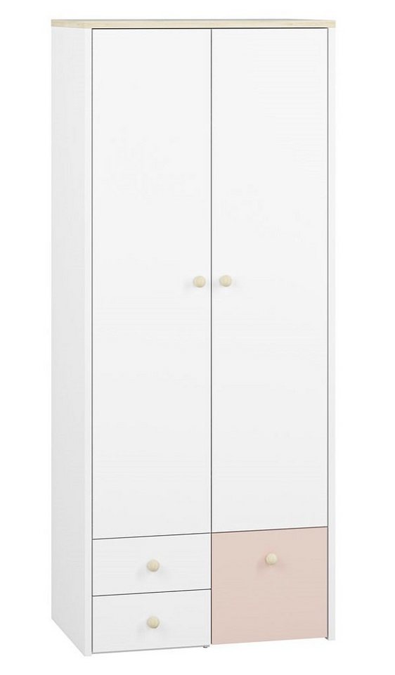 Feldmann-Wohnen Kleiderschrank ELMO (Schrank) B/T/H: 80 cm x 51 cm x 193 cm - Farbabsetzung wählbar von Feldmann-Wohnen