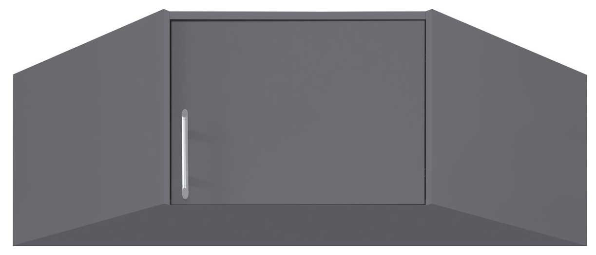 Feldmann-Wohnen Kleiderschrank Smart (1-St) anthrazit / Eckaufsatz von Feldmann-Wohnen