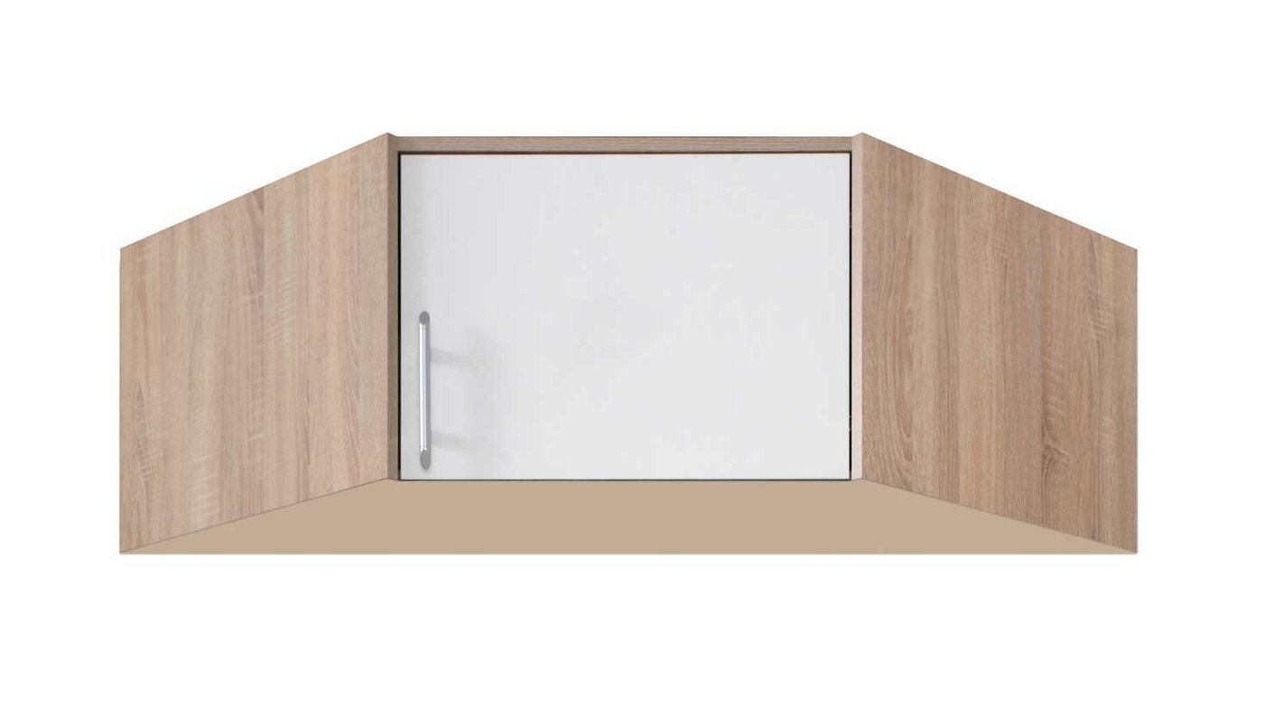 Feldmann-Wohnen Kleiderschrank Smart (1-St) 95x95x40cm Sonoma Eiche weiß 1-türig von Feldmann-Wohnen