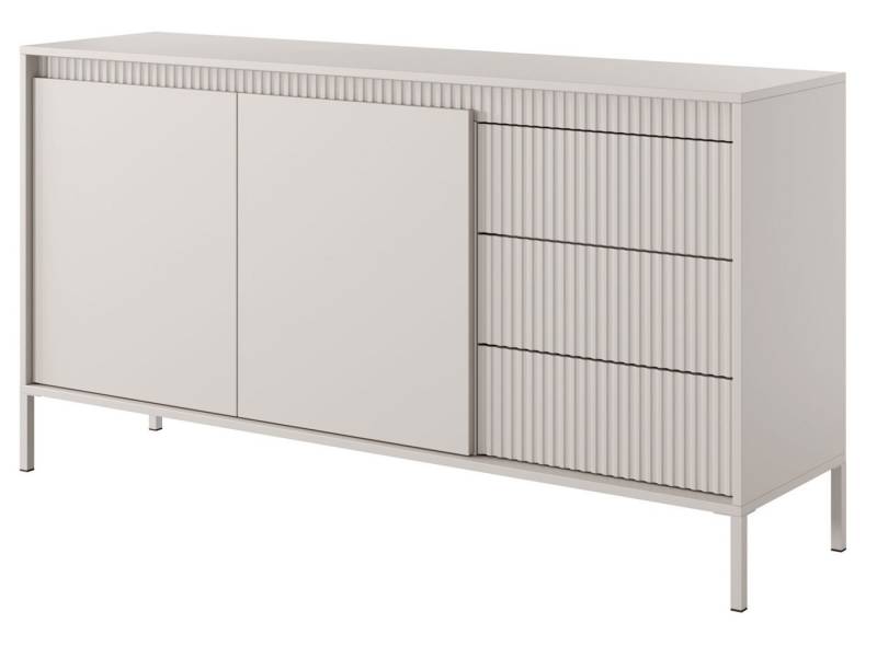 Feldmann-Wohnen Kombikommode Senso (Senso, 1 St., Sideboard, Farbe beige), 154x40x82cm Farbe beige Grifflos von Feldmann-Wohnen