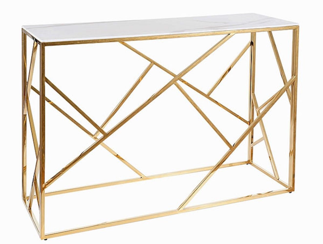 Feldmann-Wohnen Konsolentisch Escada C (1-St), 120x40x78cm Marmor weiß Gold Feldmann-Wohnen Konsolentisch Escada C (1-St), 120x40x78cm Marmor weiß Gold von Feldmann-Wohnen