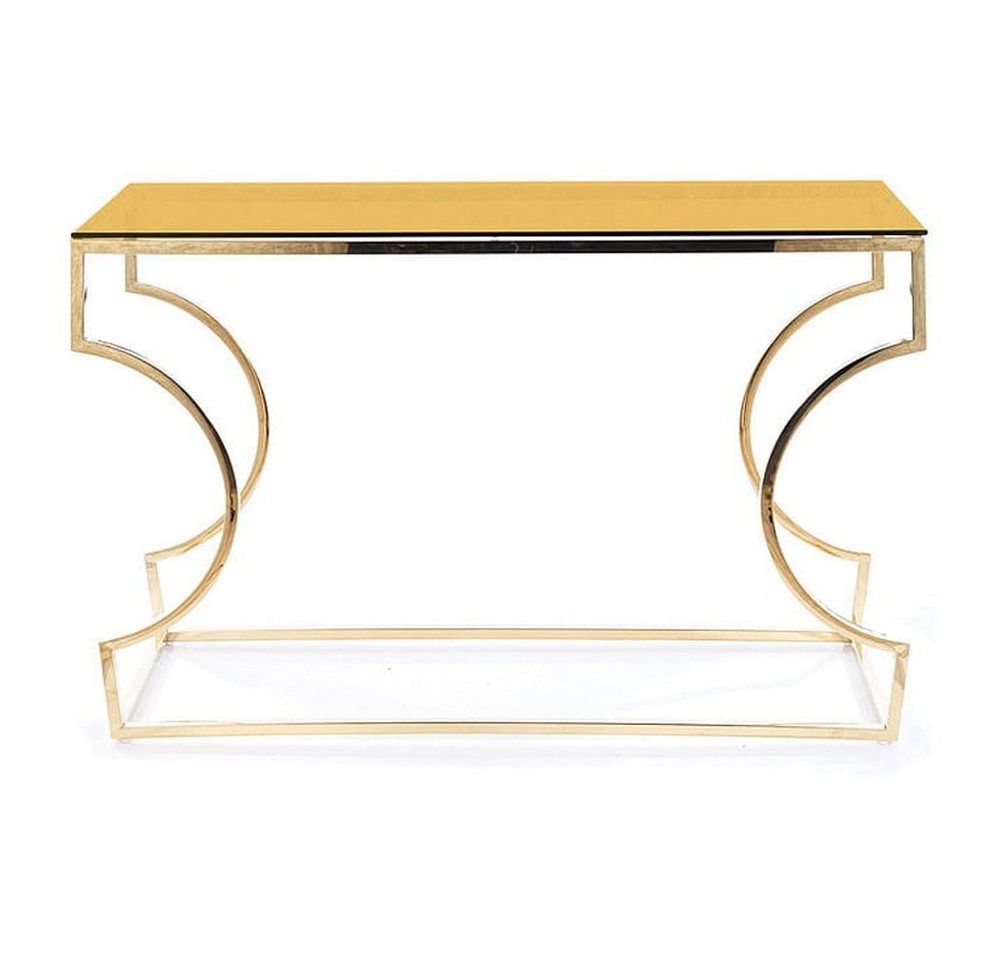 Feldmann-Wohnen Konsolentisch Kairo C (Kairo C, 1-St., Konsolentisch), 120x40x78cm Bernsteinfarben Gold von Feldmann-Wohnen
