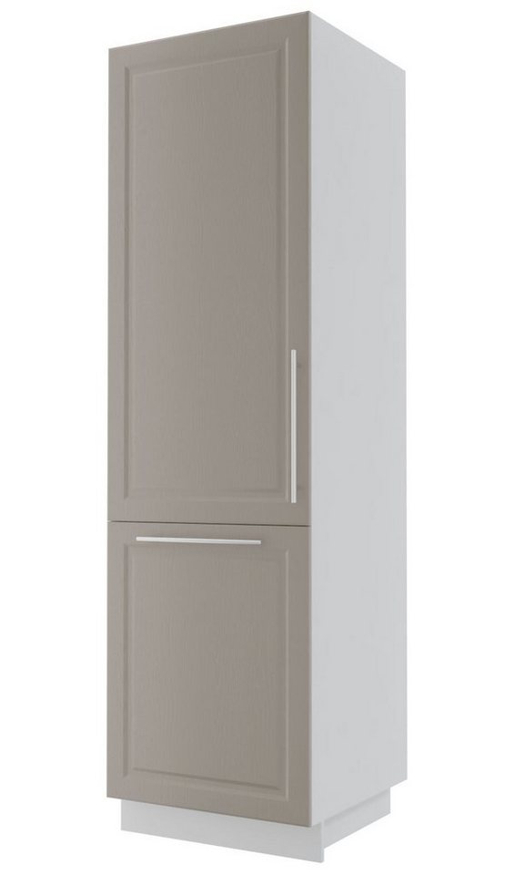 Feldmann-Wohnen Kühlumbauschrank Elbing (2-türig, 1-St., moderner Landhausstil, fühlbare Struktur) 60x59x207cm Farbe wählbar von Feldmann-Wohnen