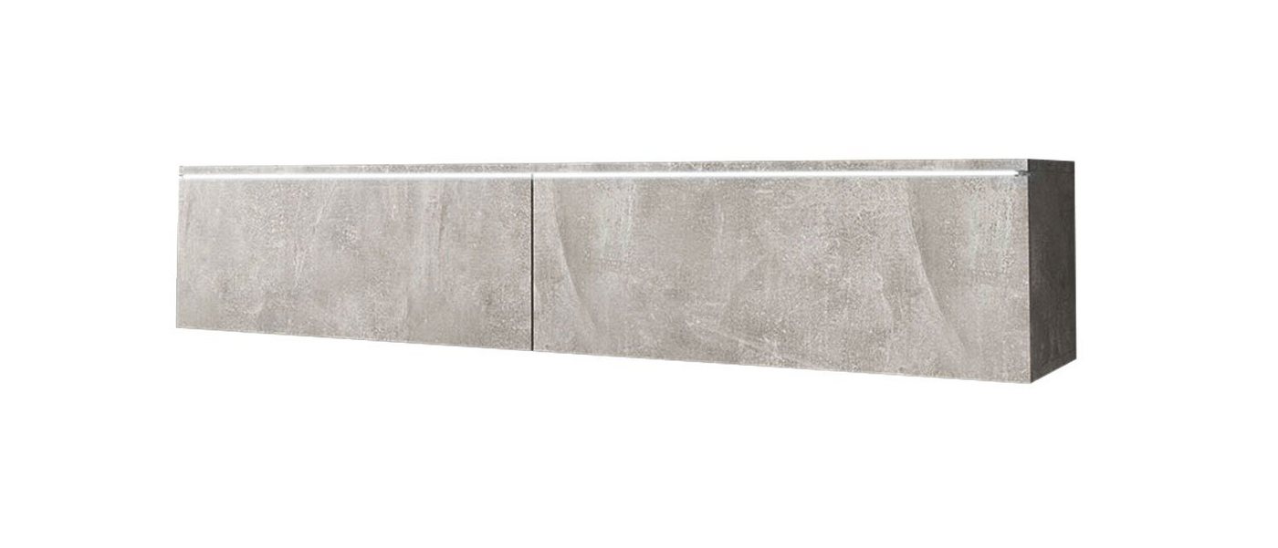 Feldmann-Wohnen Lowboard - (1 St., TV-Lowboard), 140x32x30cm 2 Klappen beton gifflos von Feldmann-Wohnen