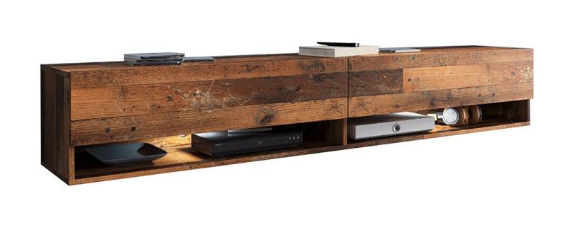 Feldmann-Wohnen Lowboard Lowboard A (Lowboard A, 1 St., Lowboard), 180x32x30cm grifflos Old Wood von Feldmann-Wohnen