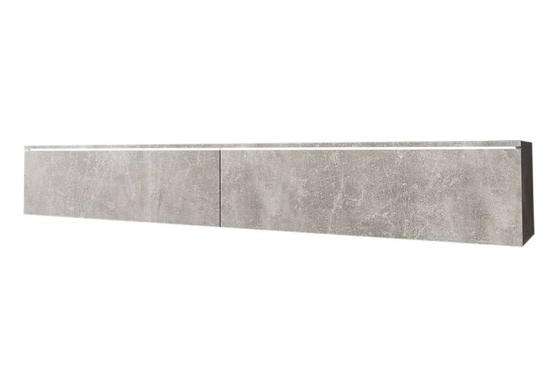 Feldmann-Wohnen Lowboard Lowboard D (2 Klappen, innen 2 Fächer, 1 St., moderne Optik, grifflos, hängend oder stehend montierbar), 180x32x30cm Beton grifflos von Feldmann-Wohnen