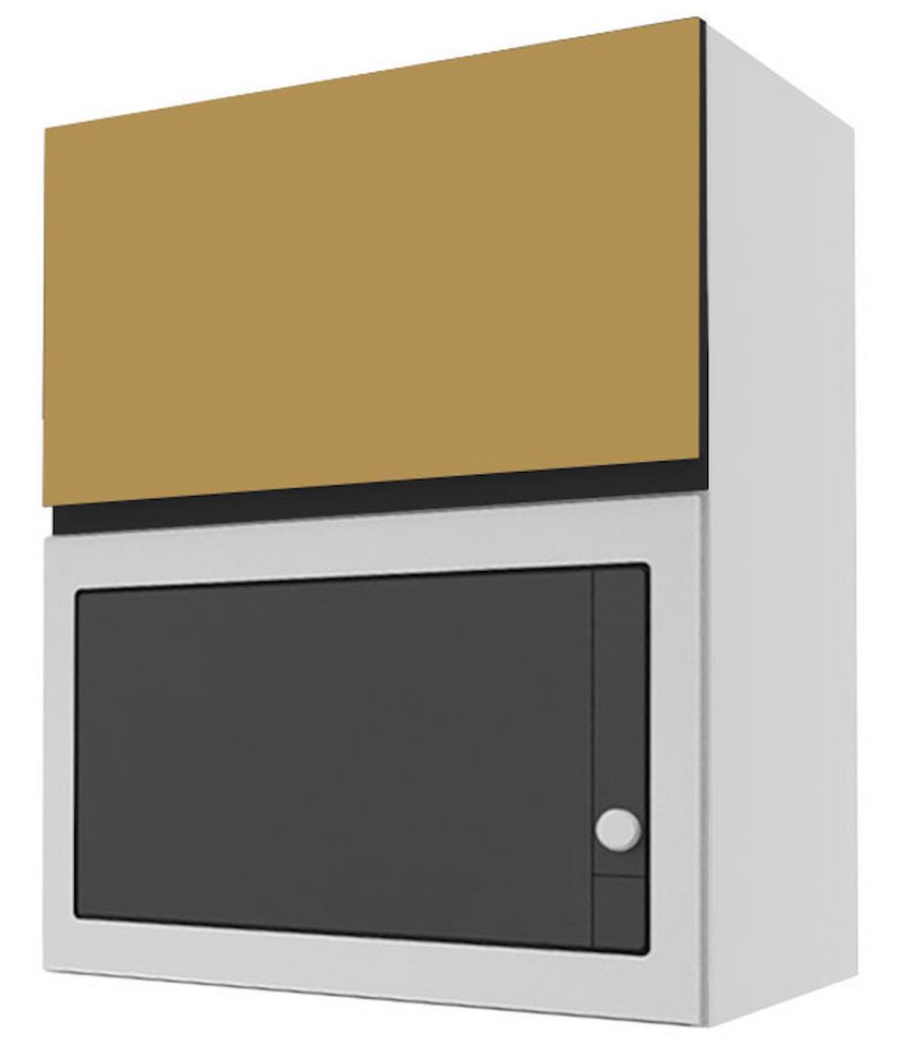 Feldmann-Wohnen Mikrowellenumbauschrank Velden (1-St) 60cm Front- & Korpusfarbe wählbar grifflos Klapptür & Gasdruckdämpfer von Feldmann-Wohnen