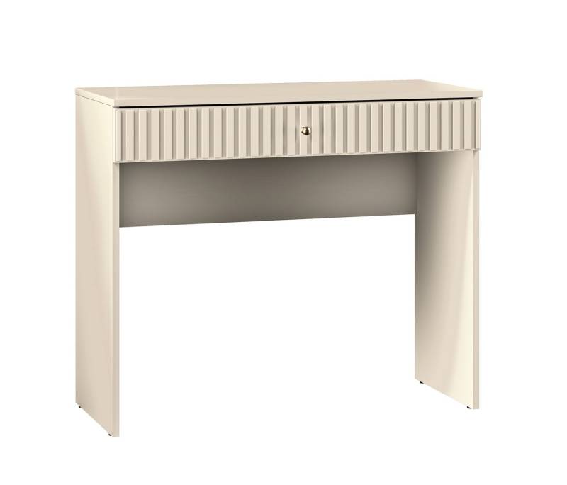 Feldmann-Wohnen Schminktisch Sophie (Sophie, 1-St., goldene Metallknopfgriffe), 92x40x78cm kaschmir matt von Feldmann-Wohnen