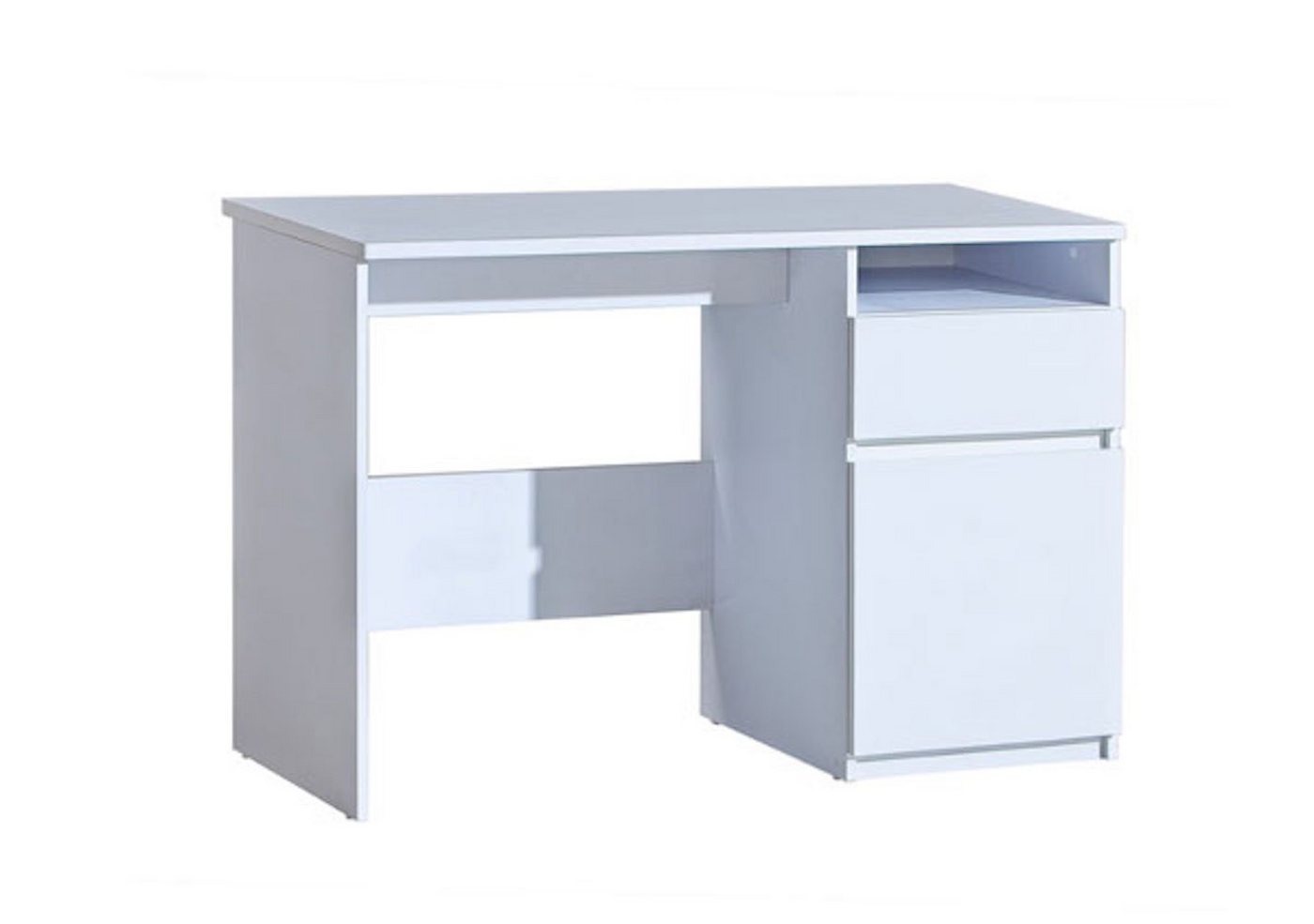 Feldmann-Wohnen Schreibtisch Arcca (1-St), 120x52cm 1-türig weiß von Feldmann-Wohnen