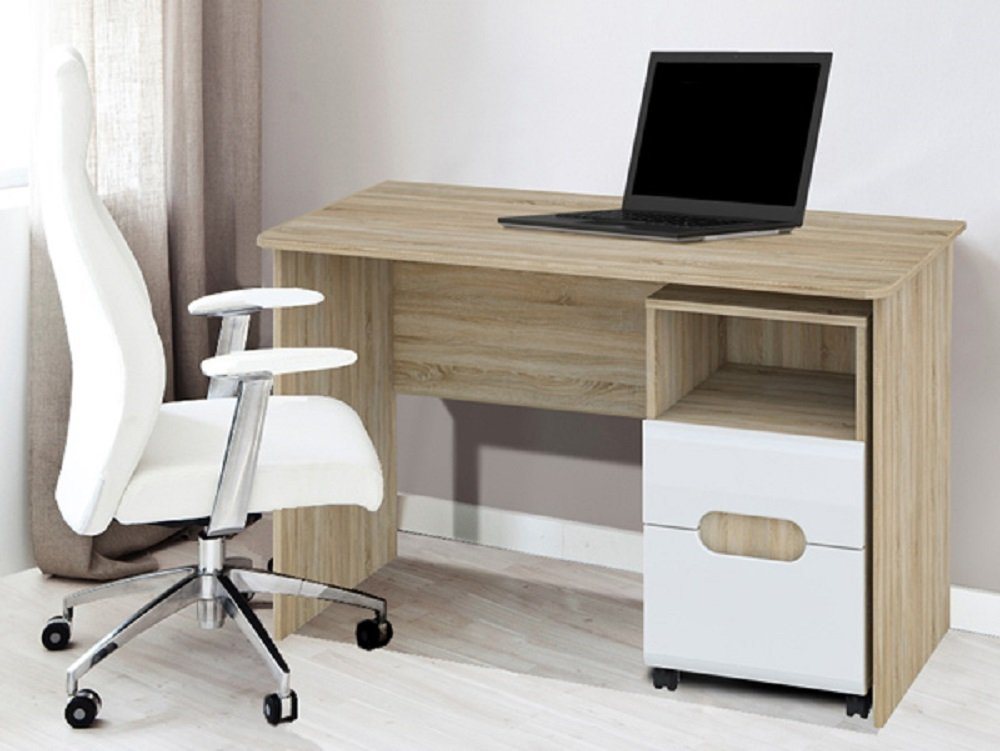 Feldmann-Wohnen Schreibtisch LEONARDO (PC-Tisch, Computertisch), mit Rollcontainer von Feldmann-Wohnen