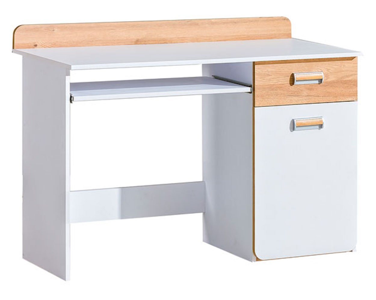 Feldmann-Wohnen Schreibtisch Loreto (1-St), 120x55cm Nash Eiche / weiß von Feldmann-Wohnen