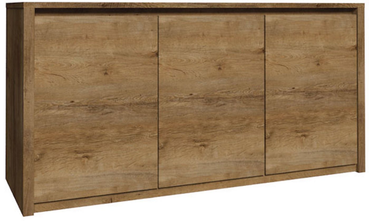 Feldmann-Wohnen Sideboard Montana (1 St), 130cm eiche lefkas grifflos von Feldmann-Wohnen