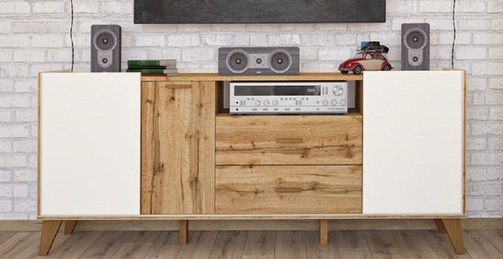 Feldmann-Wohnen Sideboard SKANDI (Kommode), B/T/H: 174 cm x 40 cm x 74 cm von Feldmann-Wohnen