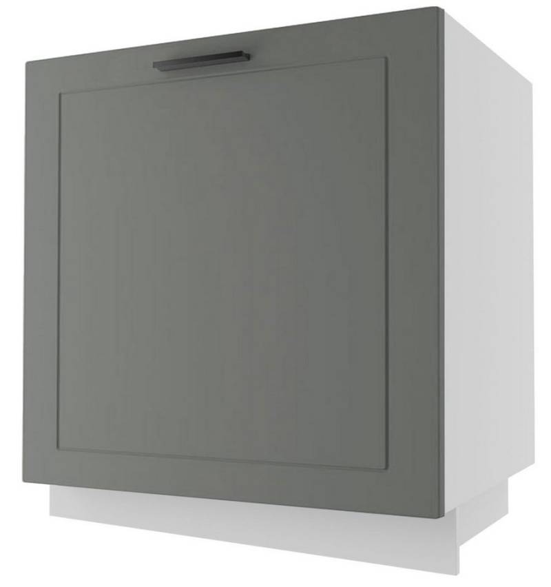 Feldmann-Wohnen Spülenunterschrank Kvantum (Fronten mit dekorativen Fräsungen und leicht abgerundeten Ecken, 1-St., Schublade mit Teilauszug, Selbsteinzug und Soft-Close-Funktion) 80cm Front- & Korpusfarbe wählbar grifflos 1 Schublade (Teilauszug) von Feldmann-Wohnen