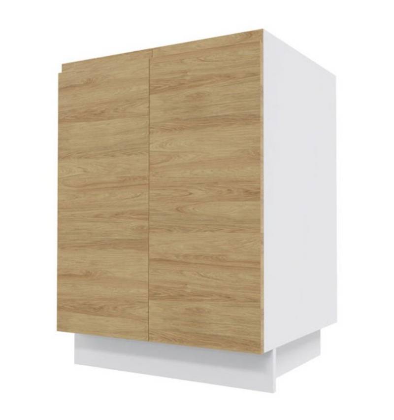 Feldmann-Wohnen Unterschrank Arezzo (1-St) 60cm Front- und Korpusfarbe wählbar grifflos 2-türig von Feldmann-Wohnen