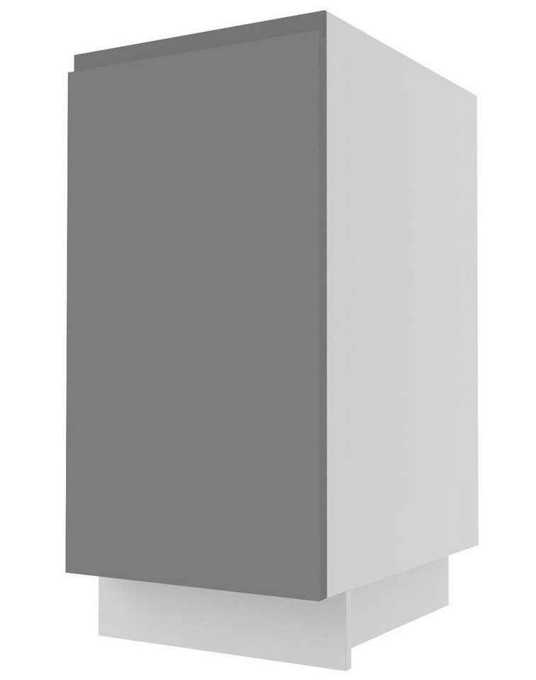 Feldmann-Wohnen Unterschrank Avellino (1-St) 40x50x82cm grifflos eiche artisan - stone grey Acryl matt (AV-D1D/40) von Feldmann-Wohnen