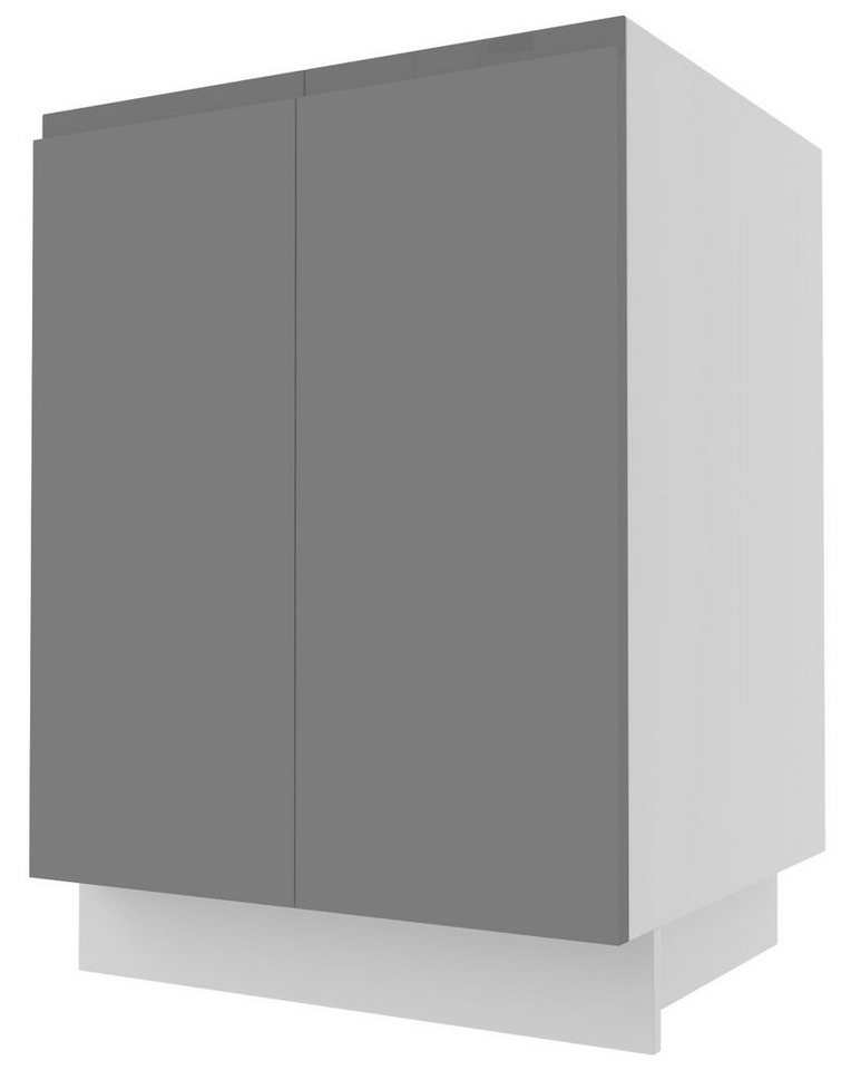 Feldmann-Wohnen Unterschrank Avellino (1-St) 60cm Front- und Korpusfarbe wählbar grifflos 2-türig von Feldmann-Wohnen