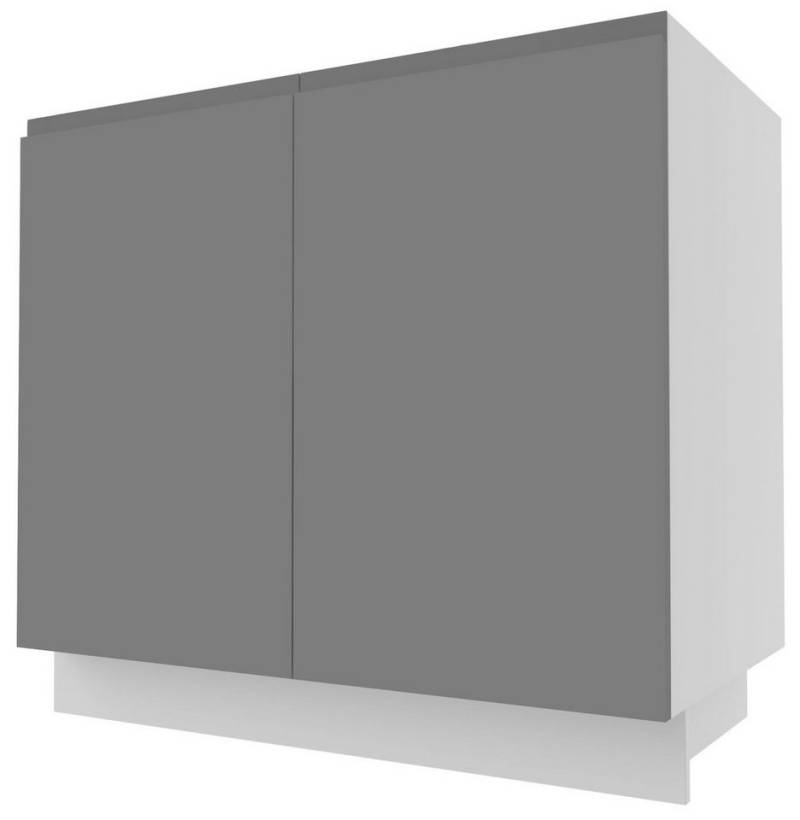 Feldmann-Wohnen Unterschrank Avellino (1-St) 90cm Front- und Korpusfarbe wählbar grifflos 2-türig von Feldmann-Wohnen