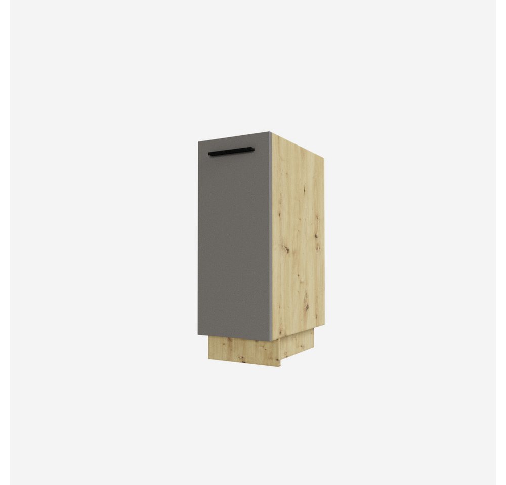 Feldmann-Wohnen Unterschrank Bonn (1-türig, 1 Einlegeboden, Türanschlag wechselbar, 1-St., moderne Optik, MDF Fronten, formschöner schwarzer Kunststoffgriff) 30x50x82cm, Front- & Korpusfarbe wählbar von Feldmann-Wohnen