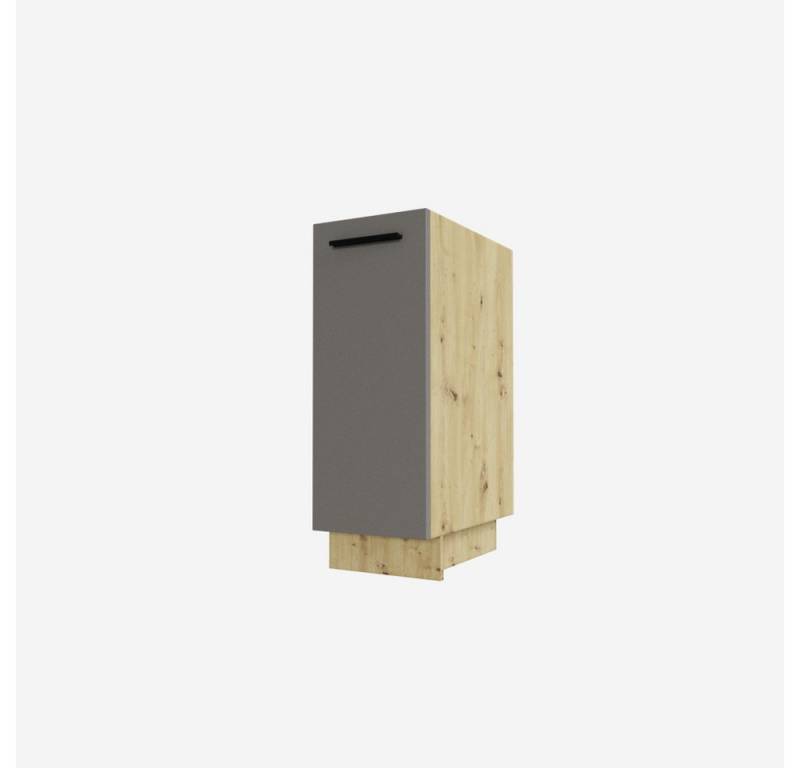 Feldmann-Wohnen Unterschrank Bonn (1-türig, 1 Einlegeboden, Türanschlag wechselbar, 1-St., moderne Optik, MDF Fronten, formschöner schwarzer Kunststoffgriff) 30x50x82cm, Front- & Korpusfarbe wählbar von Feldmann-Wohnen