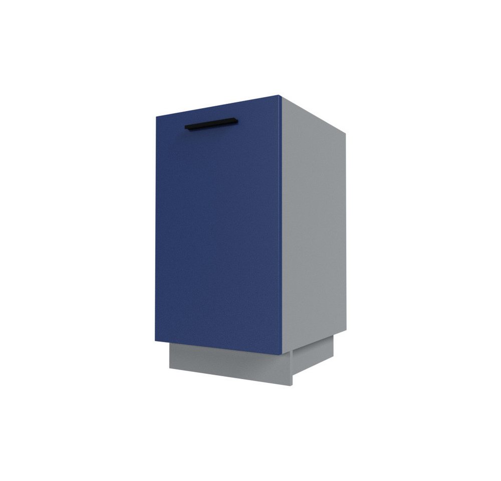 Feldmann-Wohnen Unterschrank Bonn (1-türig, 1 Einlegeboden, Türanschlag wechselbar, Soft-Close-Funktion, 1-St., moderne Optik, MDF Fronten, formschöner schwarzer Kunststoffgriff) 45x50x82cm, Front- & Korpusfarbe wählbar von Feldmann-Wohnen
