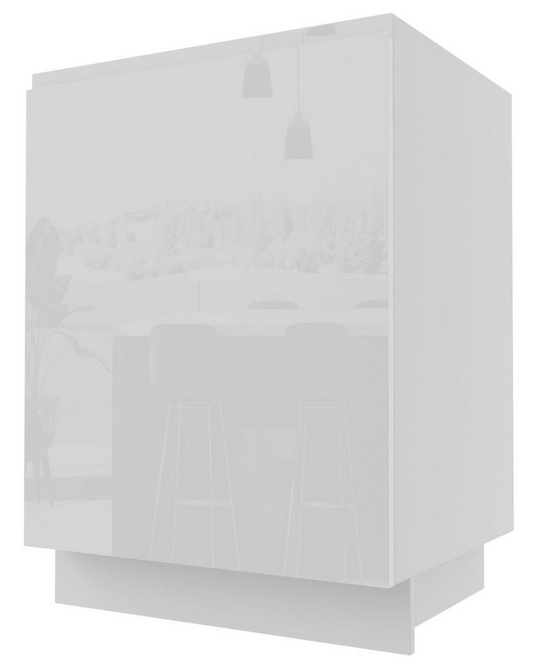 Feldmann-Wohnen Unterschrank Florence (Florence, 1-St) 60cm Front- & Korpusfarbe wählbar grifflos 1 Schublade (Teilauszug) von Feldmann-Wohnen