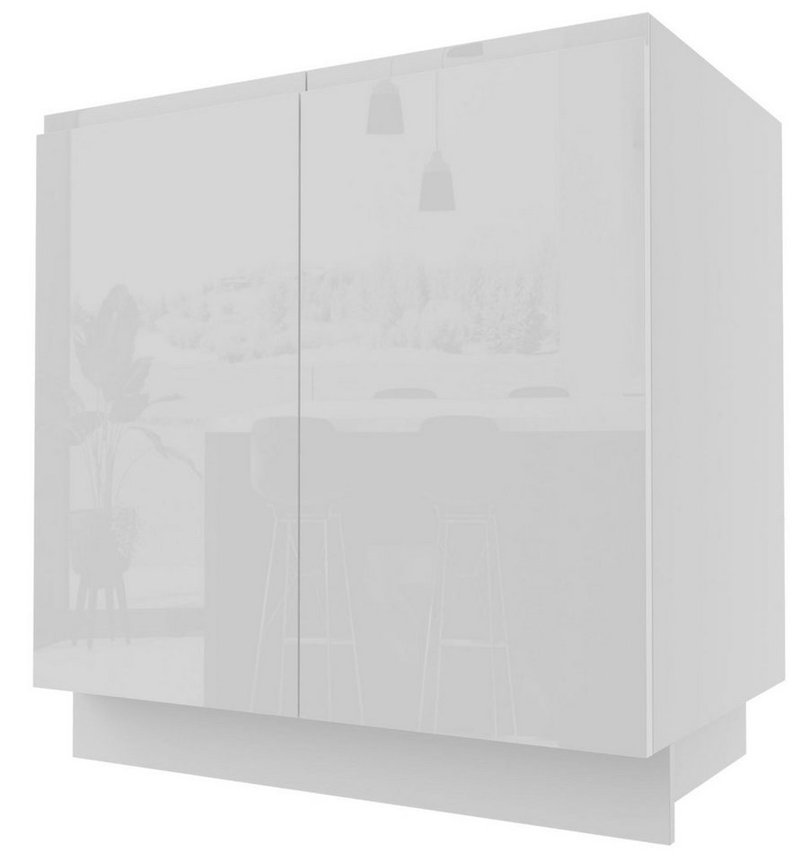 Feldmann-Wohnen Unterschrank Florence (Florence, 1-St) 80cm Front- & Korpusfarbe wählbar grifflos 2-türig Soft-Close-Funktion von Feldmann-Wohnen