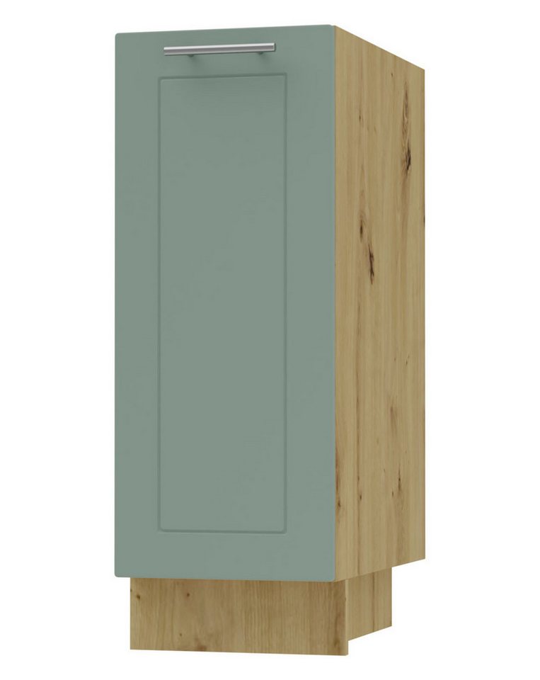 Feldmann-Wohnen Unterschrank Kvantum (1-türig, 1 Fach, Türanschlag oben, Soft-Close, 1-St., Fronten mit dekorativen Fräsungen und leicht abgerundeten Ecken) 30x50x82cm Front- und Korpusfarbe wählbar 1-türig von Feldmann-Wohnen
