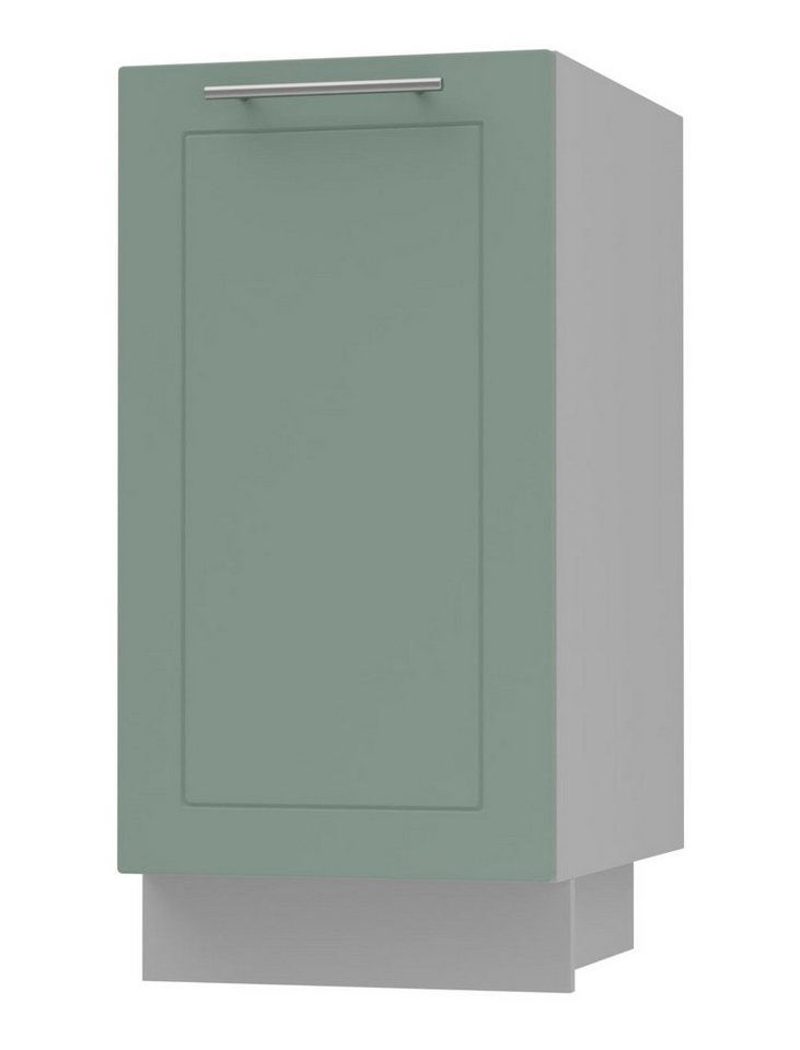 Feldmann-Wohnen Unterschrank Kvantum (1-türig, 1 Fach, Türanschlag wechselbar, Soft-Close, 1-St., Fronten mit dekorativen Fräsungen und leicht abgerundeten Ecken) 40x50x82cm Front- und Korpusfarbe wählbar 1-türig von Feldmann-Wohnen