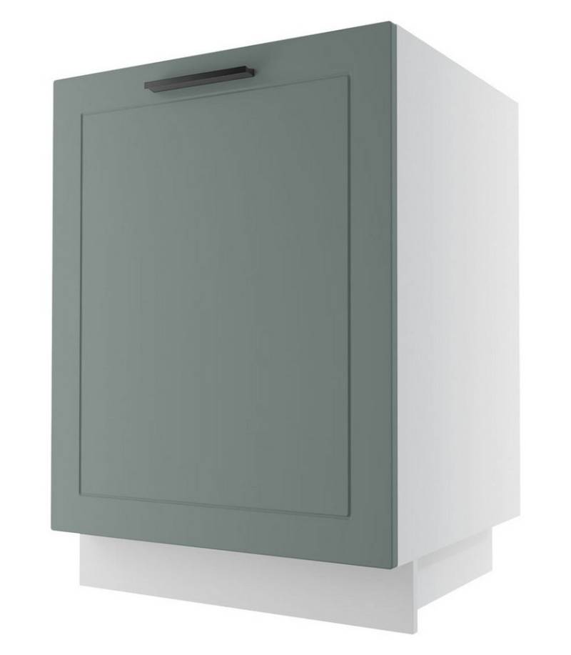 Feldmann-Wohnen Unterschrank Kvantum (1-türig, Türanschlag wechselbar, Soft-Close, 1-St., Fronten mit dekorativen Fräsungen und leicht abgerundeten Ecken) 60x50x82cm Front- und Korpusfarbe wählbar 1-türig von Feldmann-Wohnen