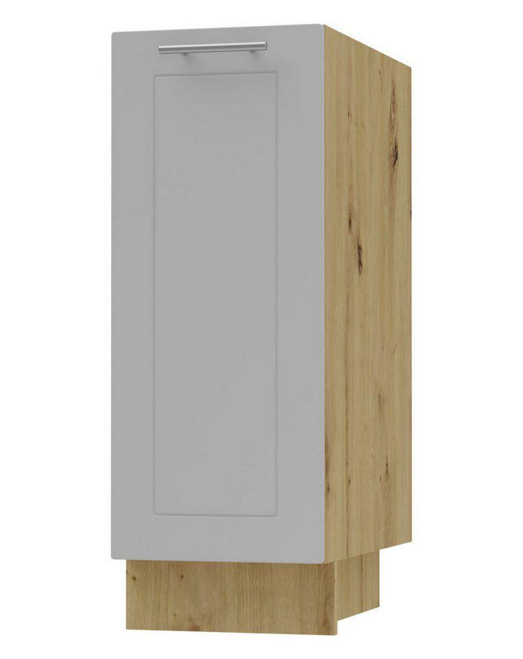 Feldmann-Wohnen Unterschrank Kvantum (1-türig, 1 Fach, Türanschlag oben, Soft-Close, 1-St., Fronten mit dekorativen Fräsungen und leicht abgerundeten Ecken) 30x50x82cm Front- und Korpusfarbe wählbar 1-türig von Feldmann-Wohnen