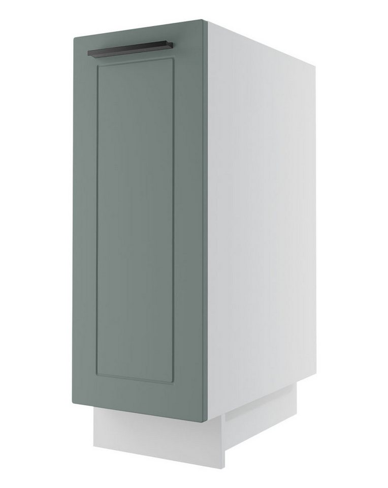 Feldmann-Wohnen Unterschrank Kvantum (1-türig, 1 Fach, Türanschlag oben, Soft-Close, 1-St., Fronten mit dekorativen Fräsungen und leicht abgerundeten Ecken) 30x50x82cm Front- und Korpusfarbe wählbar 1-türig von Feldmann-Wohnen