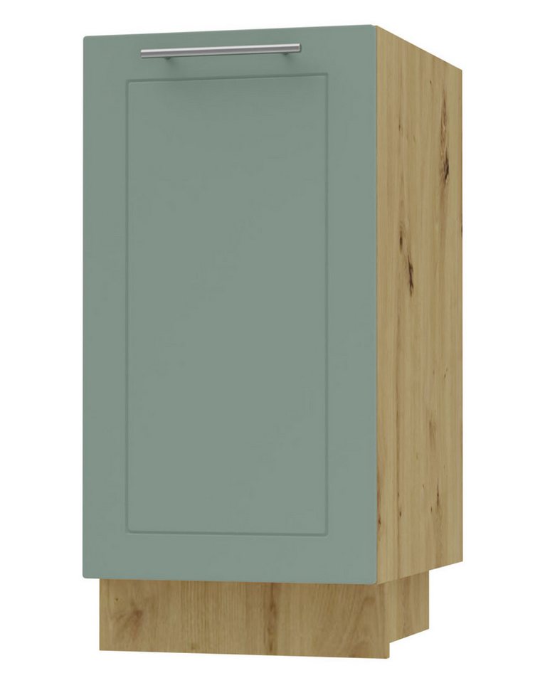 Feldmann-Wohnen Unterschrank Kvantum (1-türig, 1 Fach, Türanschlag wechselbar, Soft-Close, 1-St., Fronten mit dekorativen Fräsungen und leicht abgerundeten Ecken) 40x50x82cm Front- und Korpusfarbe wählbar 1-türig von Feldmann-Wohnen