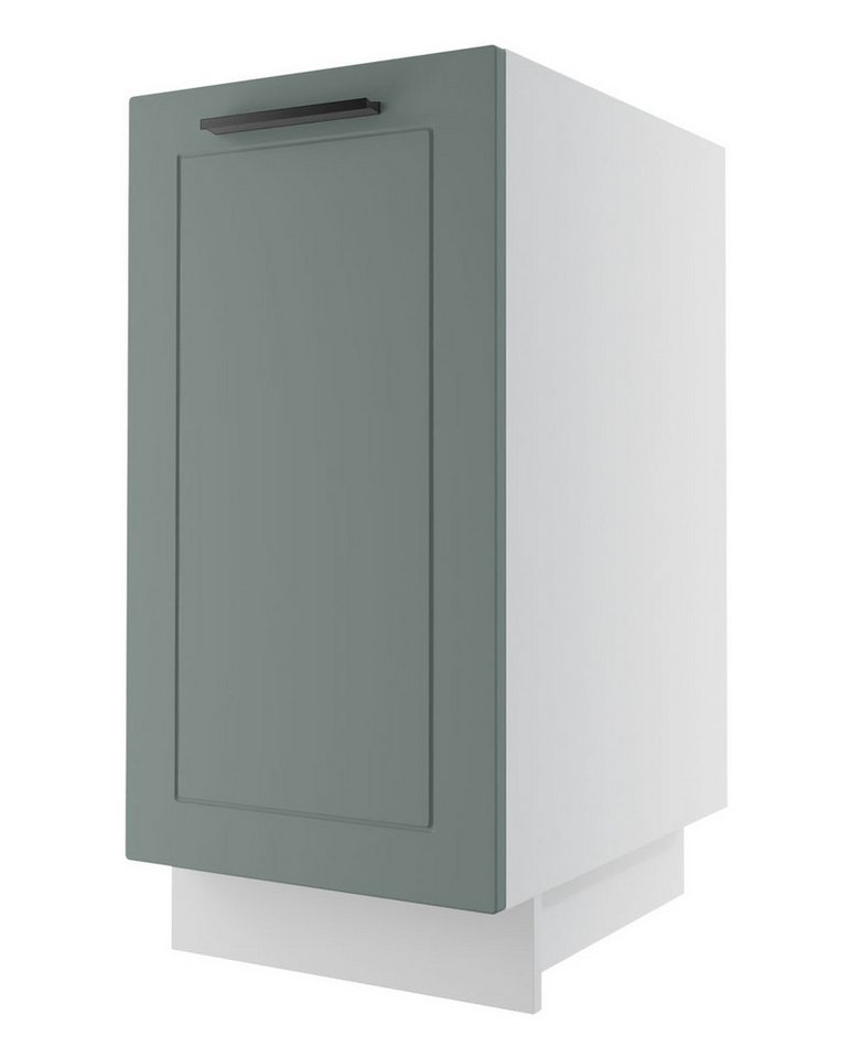 Feldmann-Wohnen Unterschrank Kvantum (1-türig, 1 Fach, Türanschlag wechselbar, Soft-Close, 1-St., Fronten mit dekorativen Fräsungen und leicht abgerundeten Ecken) 40x50x82cm Front- und Korpusfarbe wählbar 1-türig von Feldmann-Wohnen
