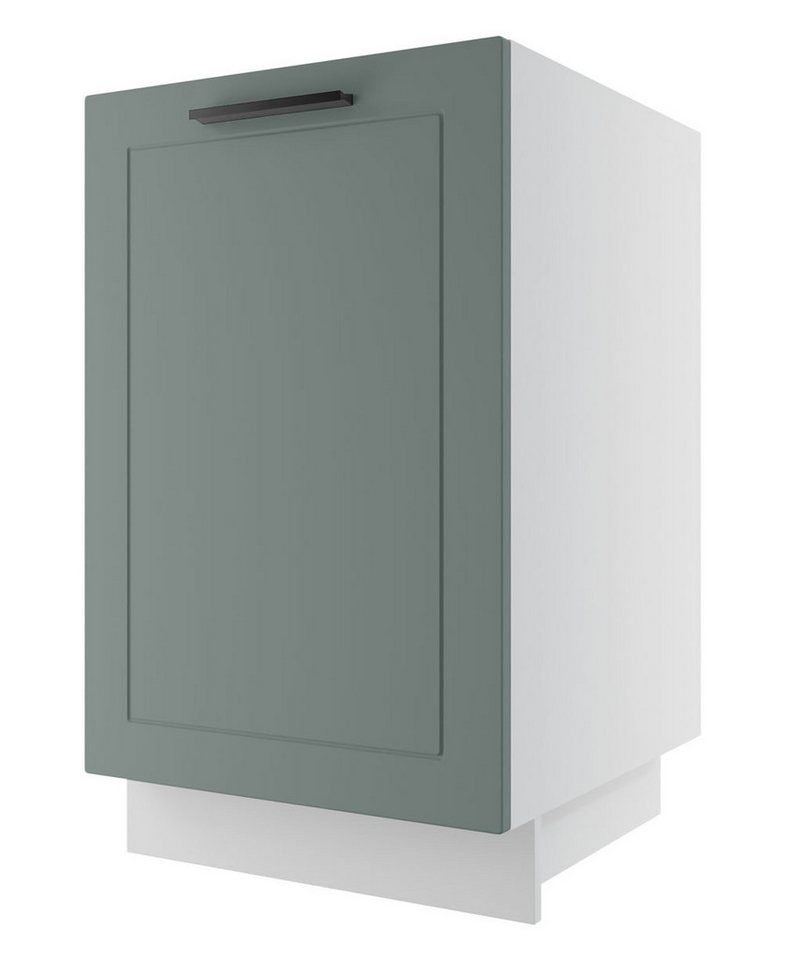 Feldmann-Wohnen Unterschrank Kvantum (1-türig, 1 Fach, Türanschlag wechselbar, Soft-Close, 1-St., Fronten mit dekorativen Fräsungen und leicht abgerundeten Ecken) 50x50x82cm Front- und Korpusfarbe wählbar 1-türig von Feldmann-Wohnen