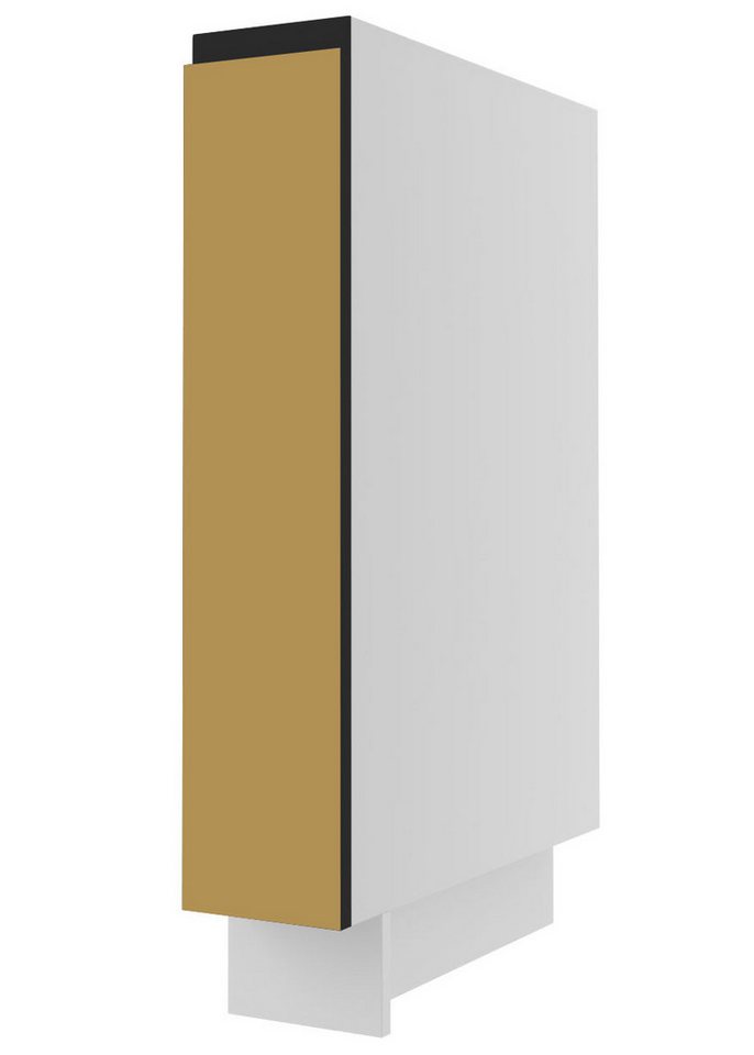 Feldmann-Wohnen Unterschrank Velden (1-St) 15cm Front-, Korpusfarbe & Ausführung wählbar grifflos mit Korbauszug von Feldmann-Wohnen