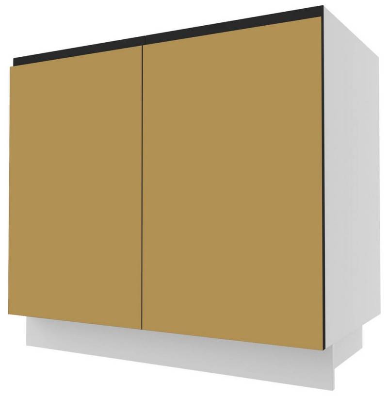 Feldmann-Wohnen Unterschrank Velden (1-St) 90cm Front- und Korpusfarbe wählbar grifflos 2-türig von Feldmann-Wohnen