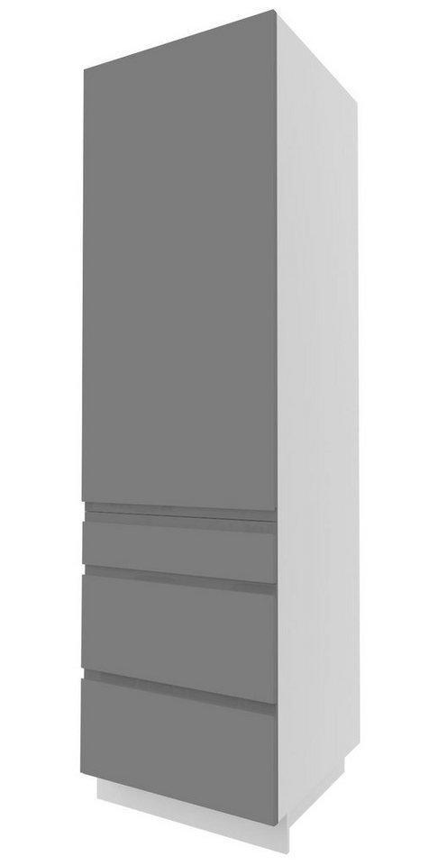Feldmann-Wohnen Vorratsschrank Avellino (1-St) 60cm Front-, Korpusfarbe & Ausführung wählbar grifflos (Teilauszug) von Feldmann-Wohnen