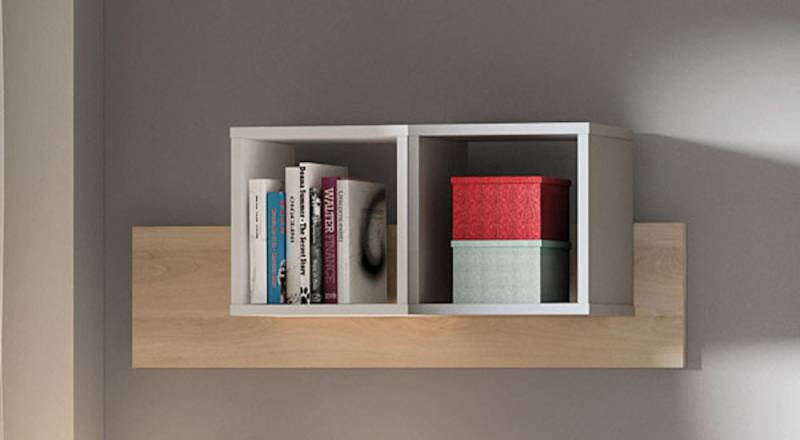 Feldmann-Wohnen Wandregal Drop, 92cm Würfelfarbe wählbar von Feldmann-Wohnen