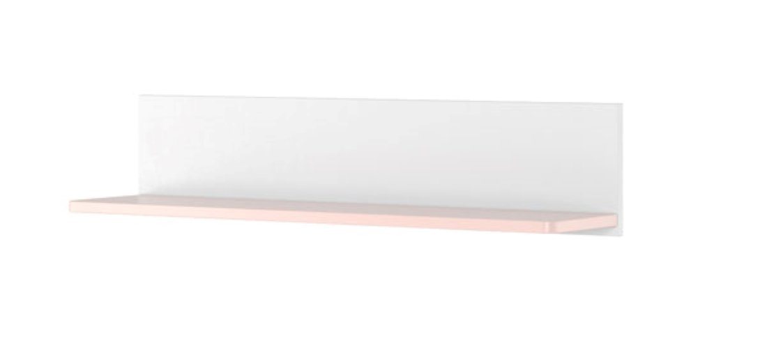 Feldmann-Wohnen Wandregal Mia, Mia 1-tlg., 110cm weiß / rosa 1 Ablagefläche von Feldmann-Wohnen