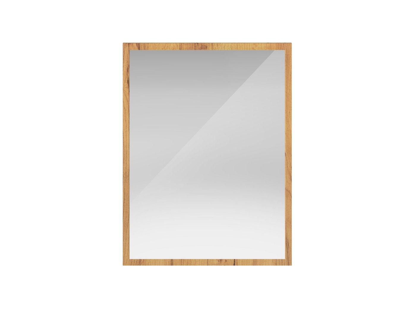 Feldmann-Wohnen Wandspiegel Vasco (Wandmontage nötig, 1-St., moderne Optik, Wandmontage nötig), 50x2x66cm Gold Craft Eiche von Feldmann-Wohnen