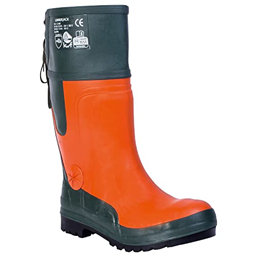 Forstsicherheitsstiefel Ulme Gr.43 oliv/orange Naturkautschuk von feldtmann