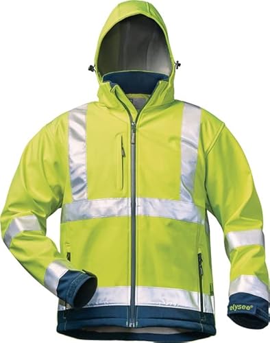 *SAM* WARNSCHUTZ-SOFTSHELLJACKE ELYSEE GELB/MARINE, EN 471/3 von Feldtmann