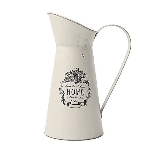 Felenny Französisch Stil Land Vintage Vase Eisen Rustikalen Primitive Krug Vase Krug Milch Können Krug Krug mit Griffe für Hochzeit Garten Home Office Cafe Decor Felenny Französisch Stil Land Vintage Vase Eisen Rustikalen Primitive Krug Vase Krug Milch Können Krug Krug mit Griffe für Hochzeit Garten Home Office Cafe Decor von Felenny
