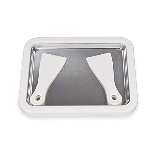 Felenny Instant Cold Plate Eis Cream Roll Maker mit 2 Spateln DIY Eis Cream Roller Pan Make Easy Ice Cream Rolls Cold Sweet Fried Food Plate for Homemade Rolled Cream Frozen Yogurt Gelato von Felenny