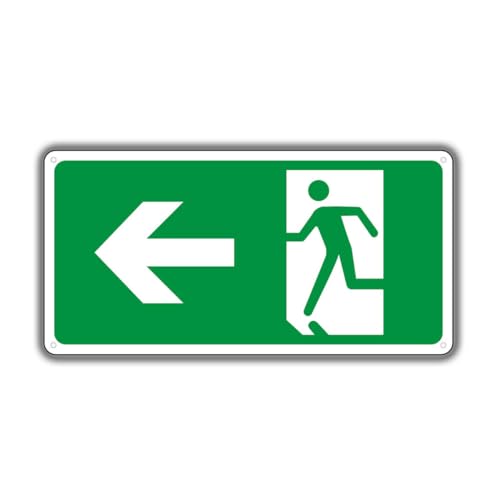 Felexdo Notausgangsschild Pfeil links,30x15 cm PVC selbstklebende Fluchtweg Kunststoffplatte für Wand oder Tor Felexdo Notausgangsschild Pfeil links,30x15 cm PVC selbstklebende Fluchtweg Kunststoffplatte für Wand oder Tor von Felexdo
