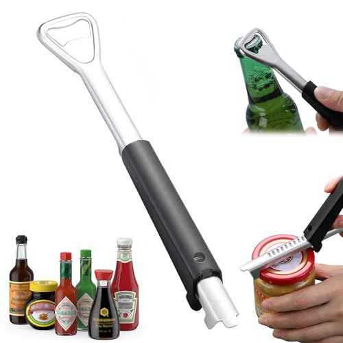 Feliciay Dosenöffner Manuell Lid Opener,Stainless Steel Jar Opener,Edelstahl Schraubdeckelöffner,Einstellbarer Dosenöffner,Küchenwerkzeuge Haushalt 2-in-1 Multifunctional Bier Dosen Öffner von Feliciay
